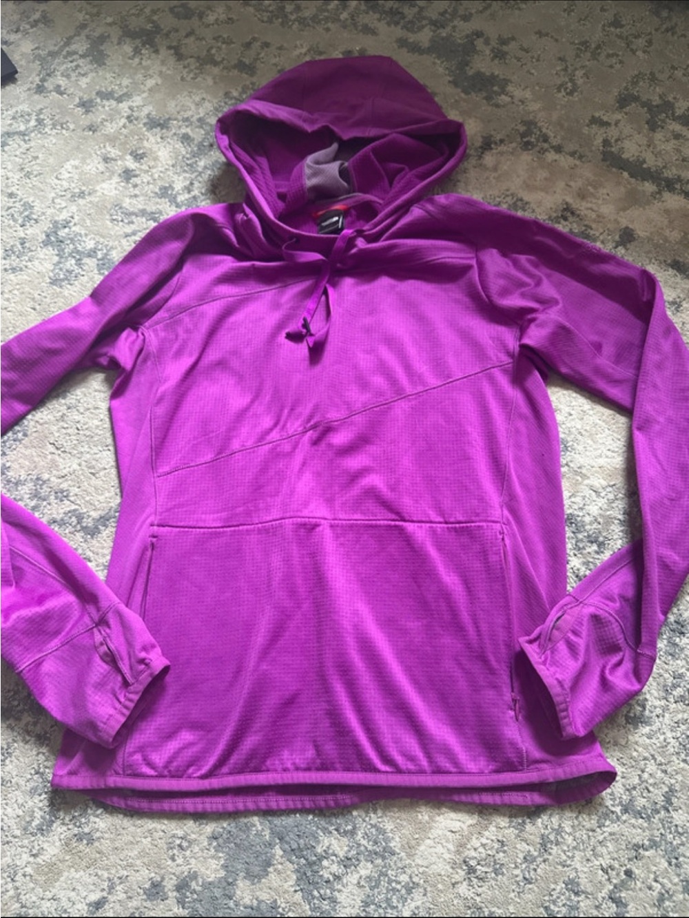 Women’s Purple Hooded Long-Sleeve Pullover